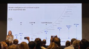 OpenAI shares how their model intelligence will continue to grow at an exponential rate.